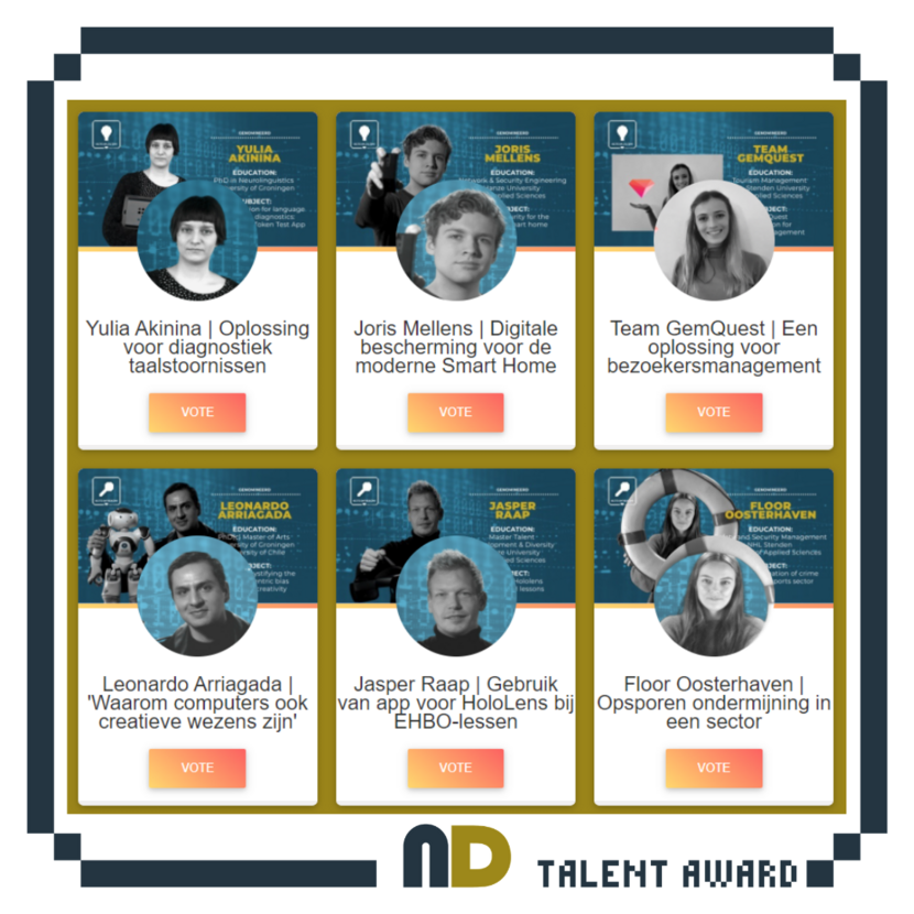 Deelnemers Noorden Digitaal Talent Award